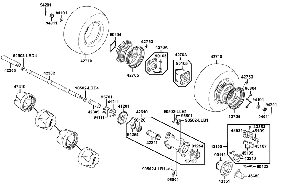 F07 Rear Wheel parts diagram