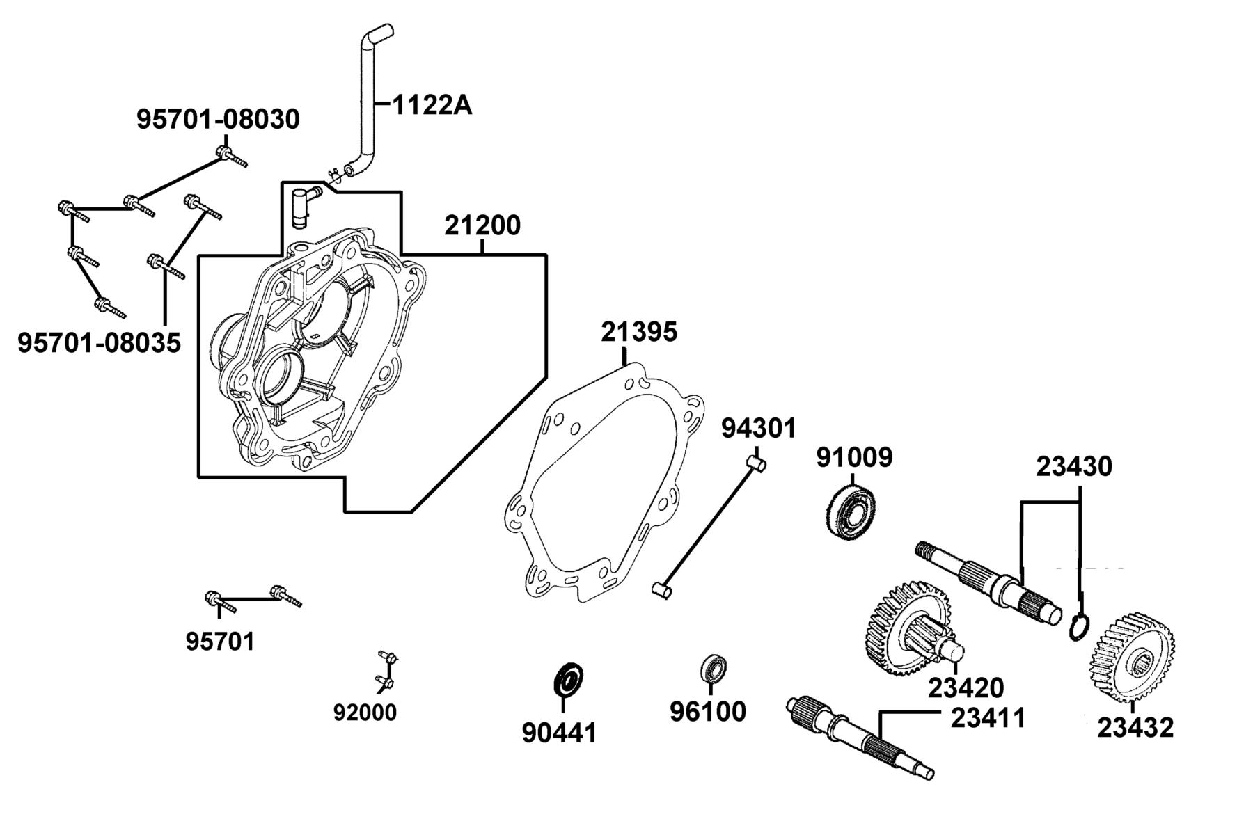 X-Town 300i ABS (2021) Transmission parts diagram