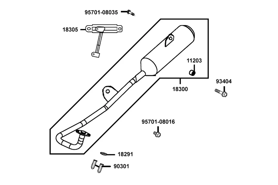 F13 Exhaust Muffler parts diagram