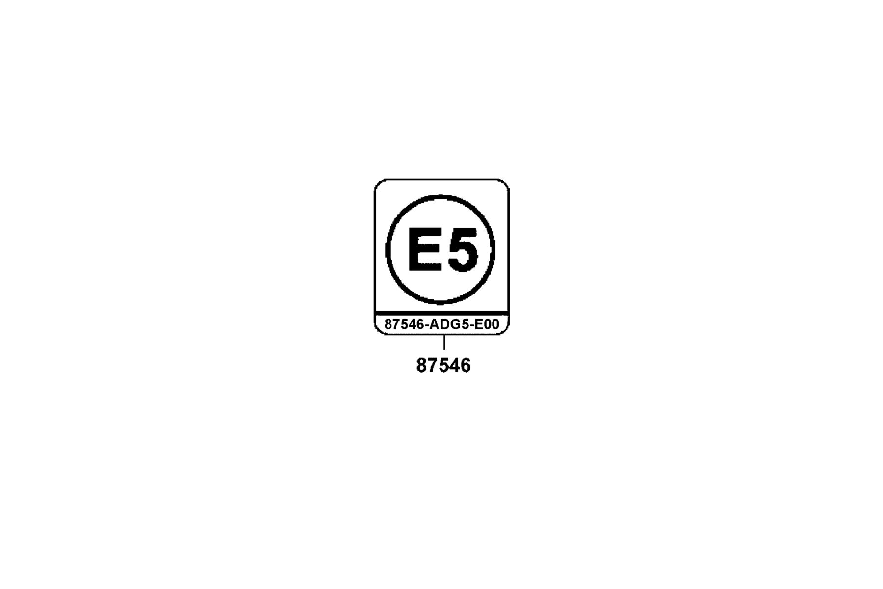 AK550 LABEL OF E5 parts diagram