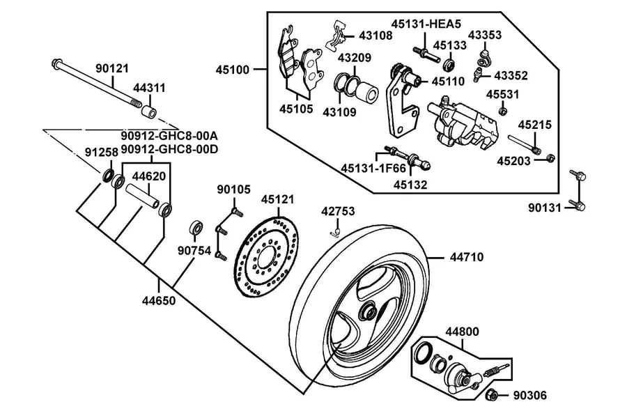 F07 Front Wheel parts diagram