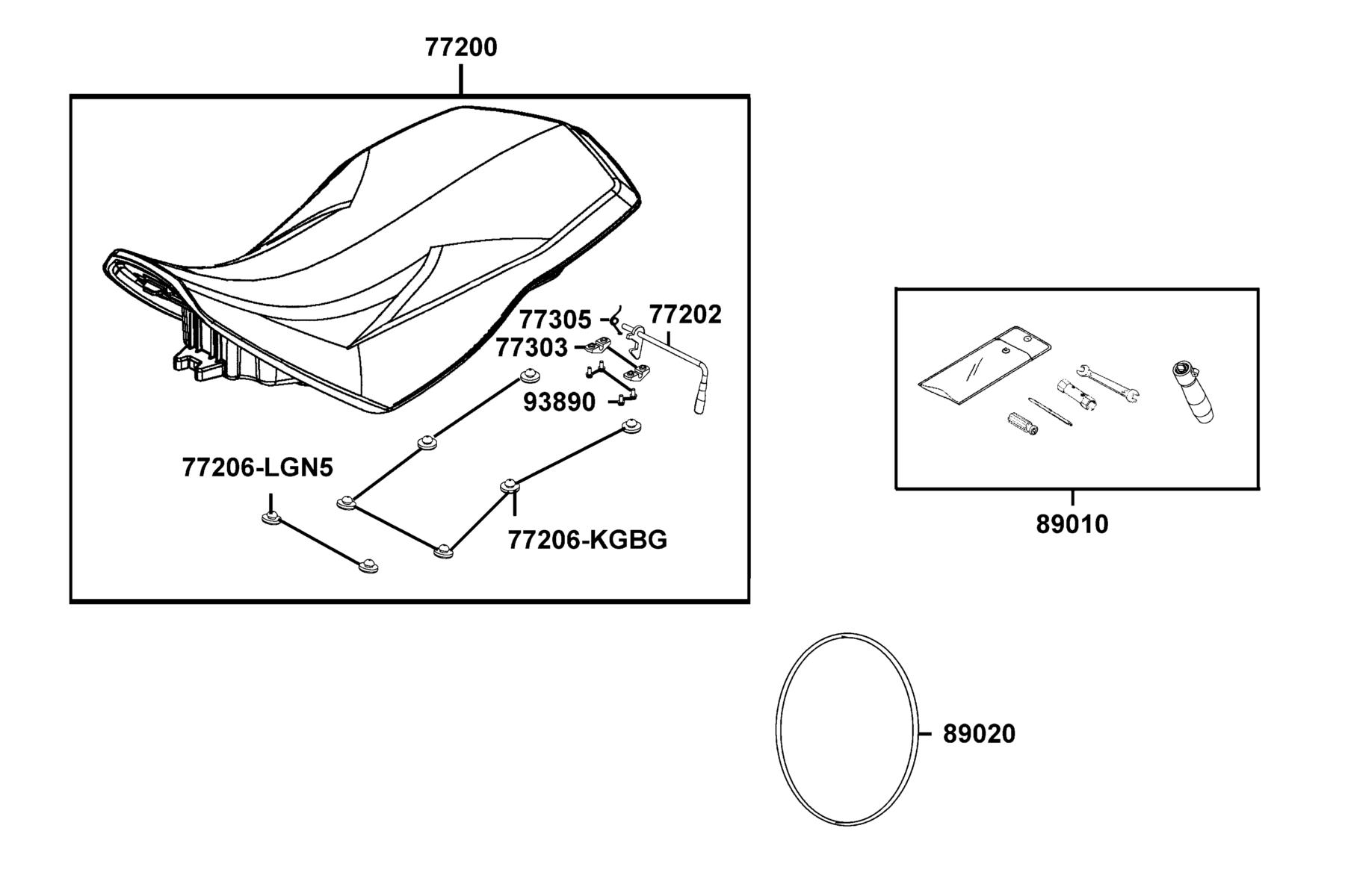 MAXXER 450I Seat parts diagram