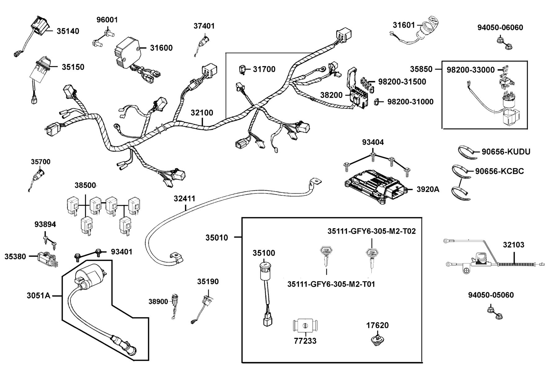 UXV 700i LE (2025MY) Harness Wire parts diagram