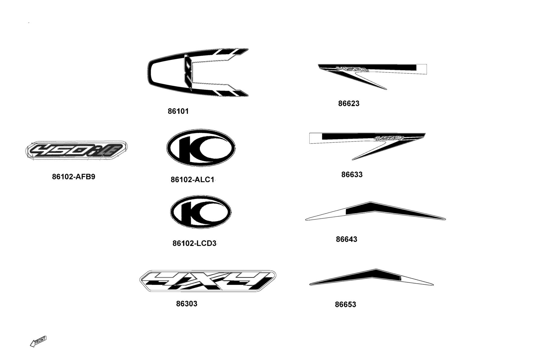 UXV 450i LE(2018) Emblem●Stripr parts diagram