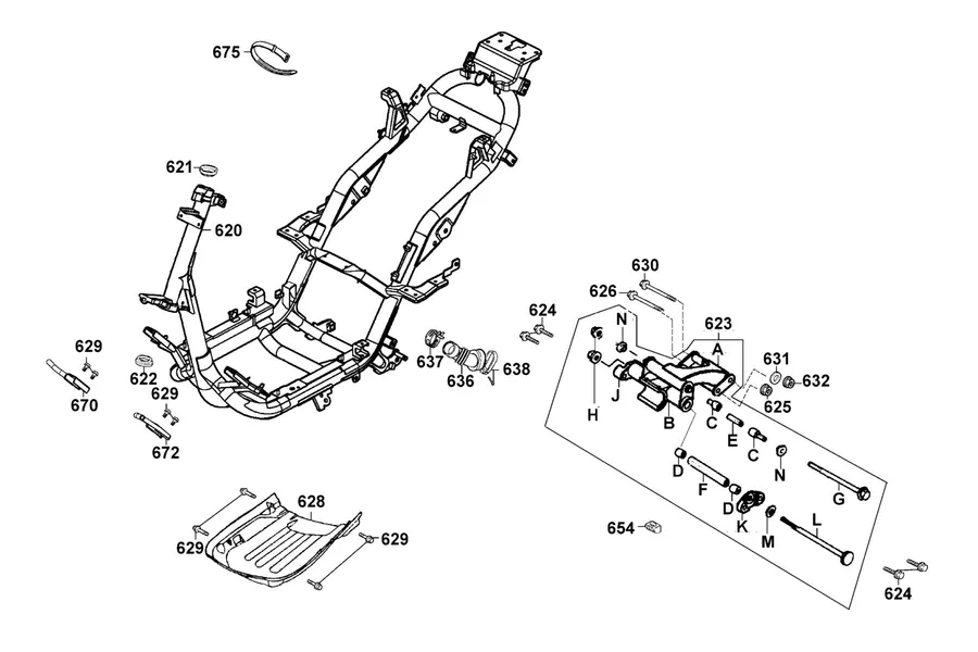 F20 Frame Body parts diagram