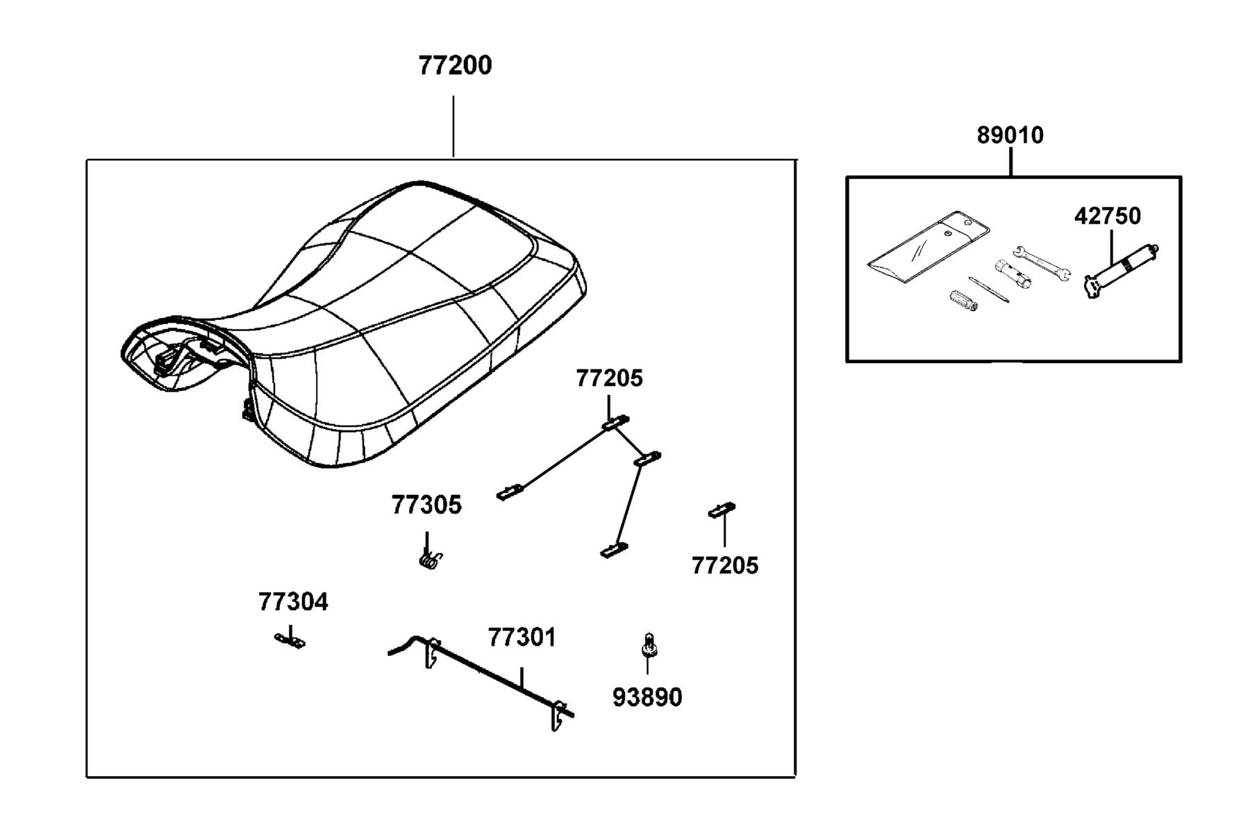 MXU Hunter 700i(2018) Seat parts diagram