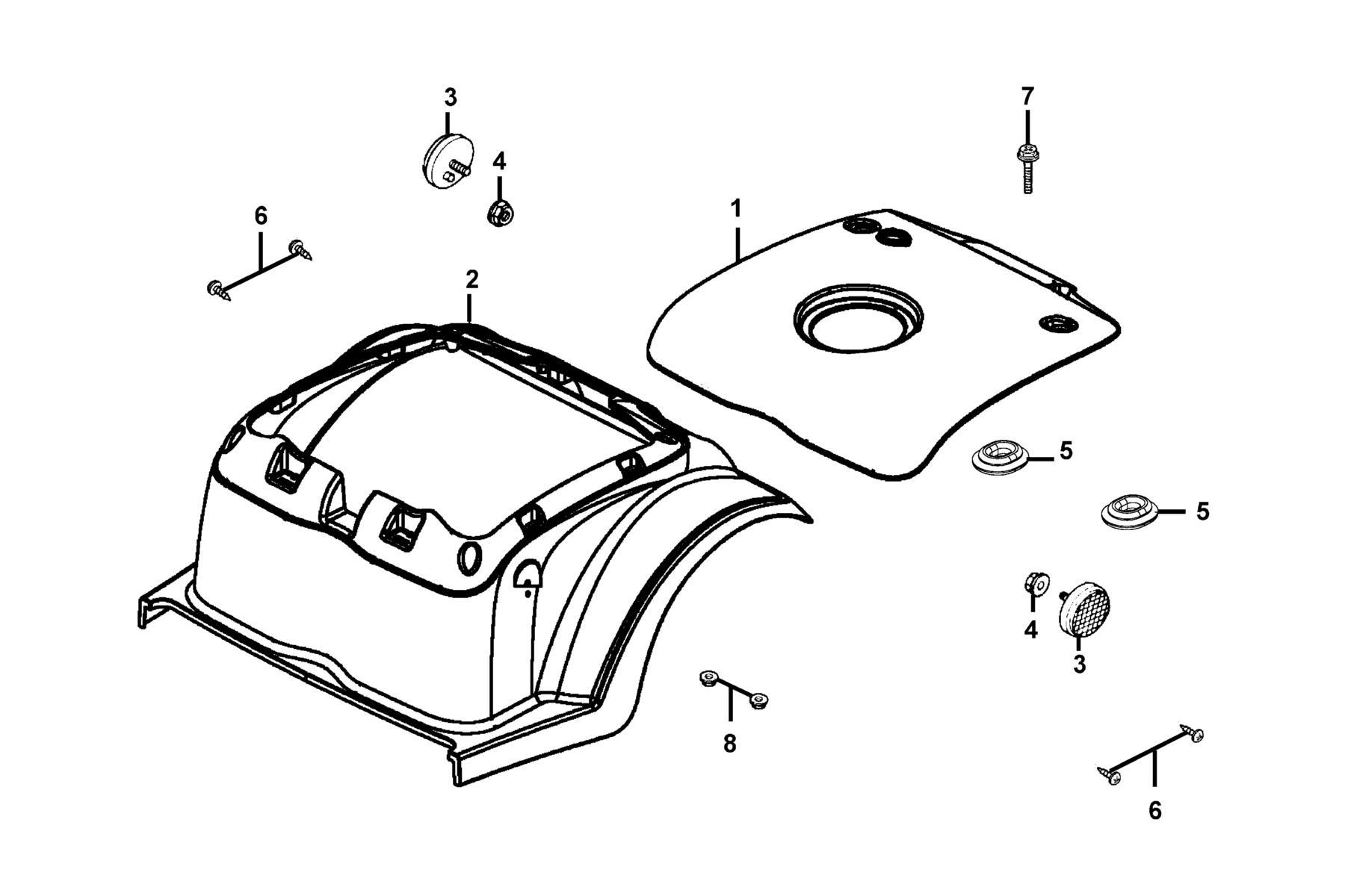 KYMCO Strider (2005-2006) Body Cover parts diagram
