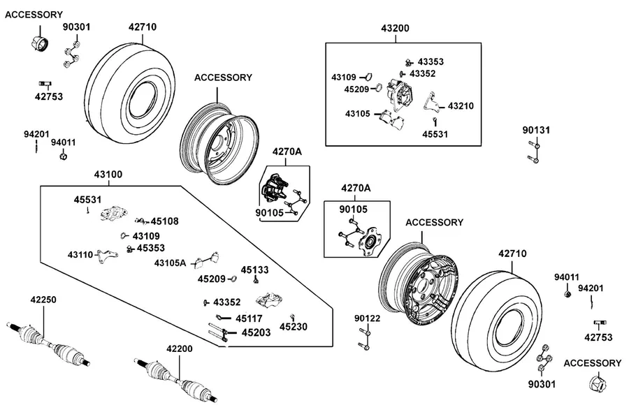 F08 Rear Wheel parts diagram