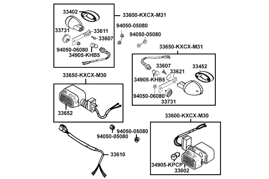 F19 Rear Winker parts diagram