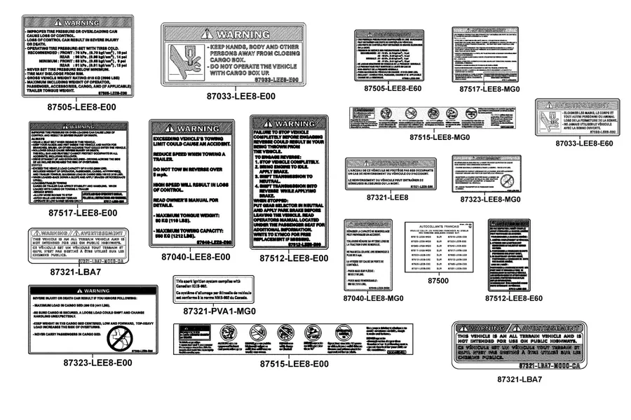 F25 Caution Label parts diagram