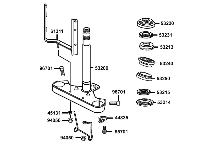 F06 Steering Stem parts diagram
