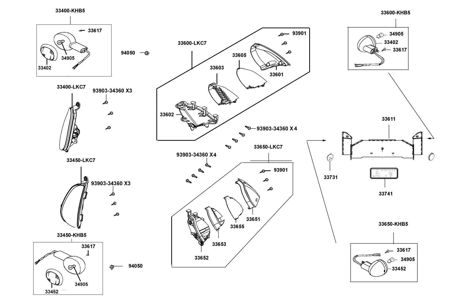 COMPAGNO 110i (2016~) Front Winker parts diagram
