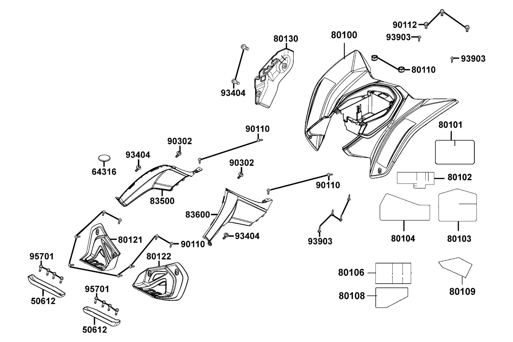 Mongoose 270(2020) Fender Rear parts diagram