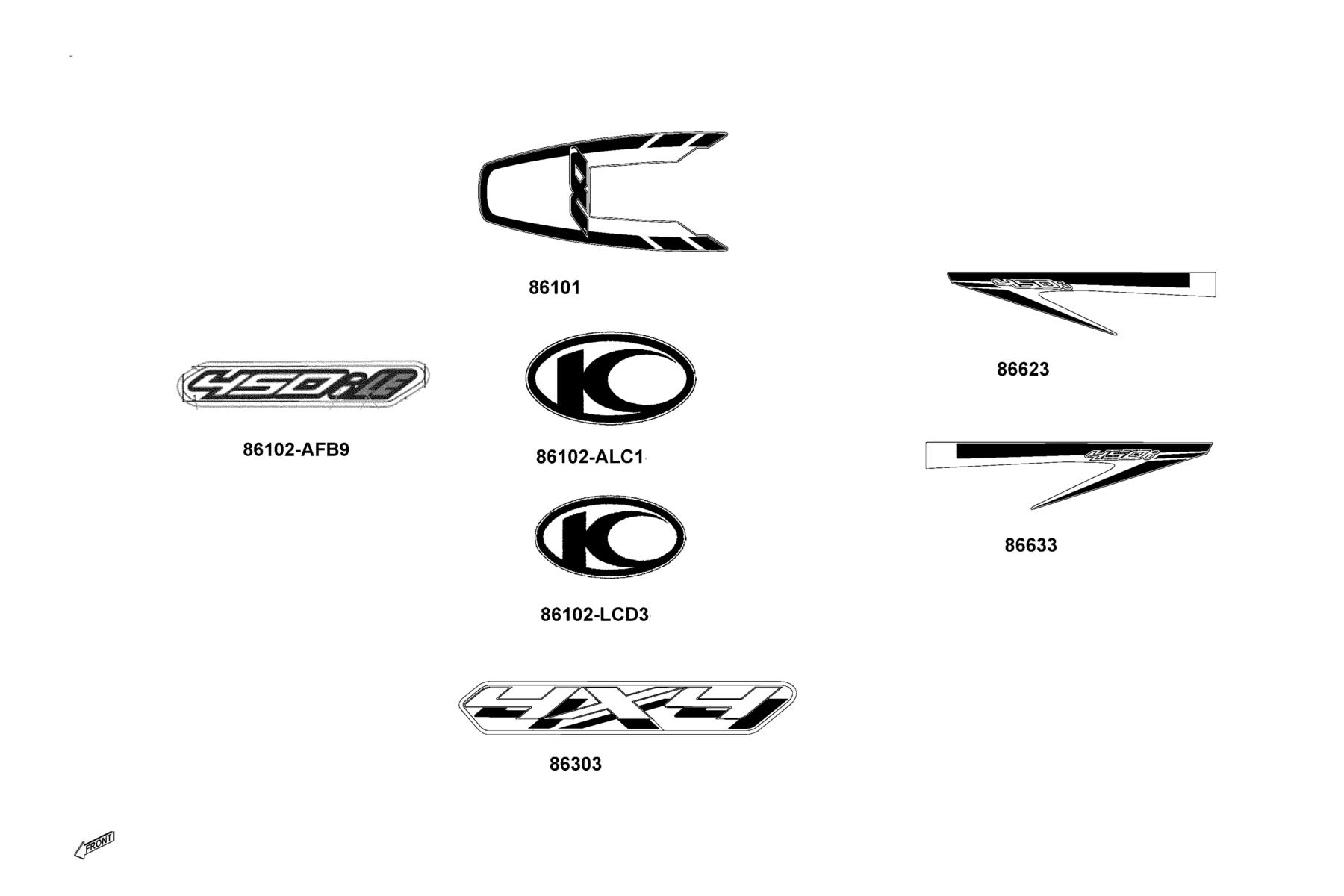 UXV 450i LE(2019) Emblem●Stripr parts diagram