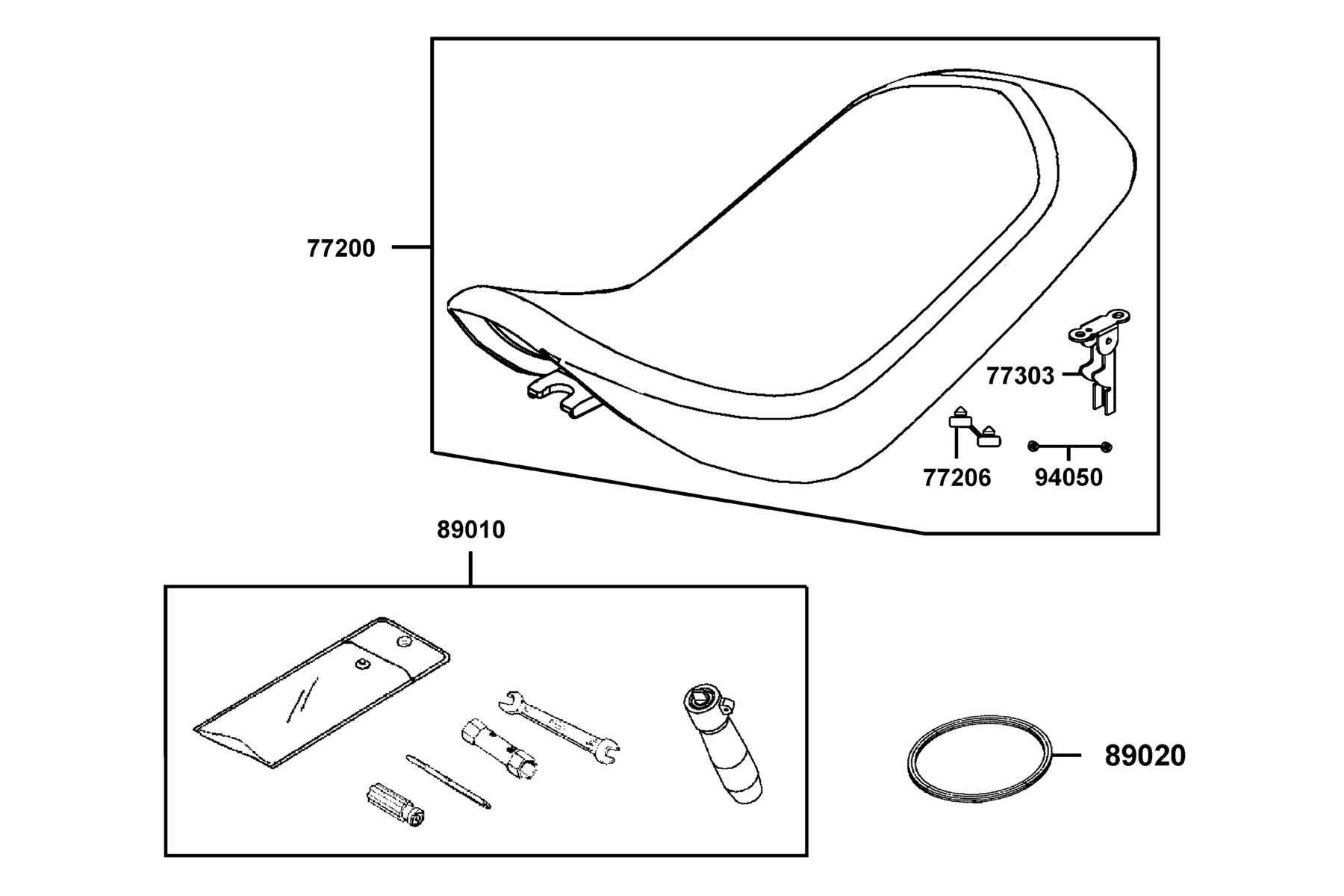 MONGOOSE 110i Seat parts diagram