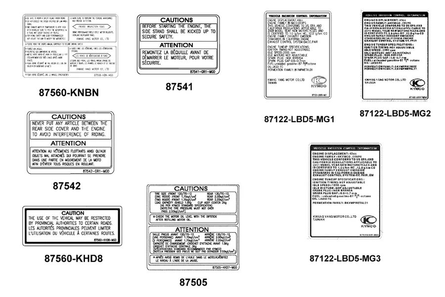 F23 Caution Label parts diagram