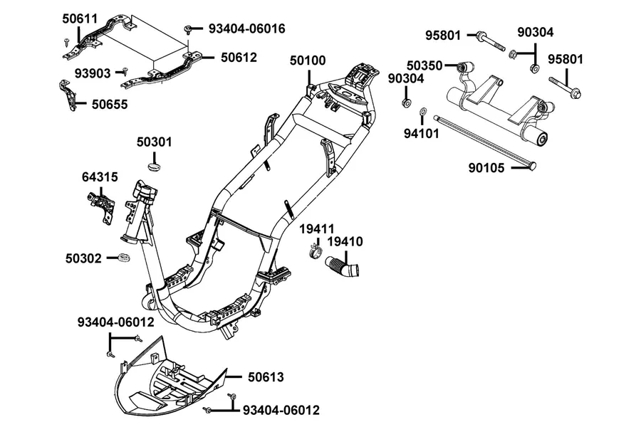 F20 Frame Body parts diagram