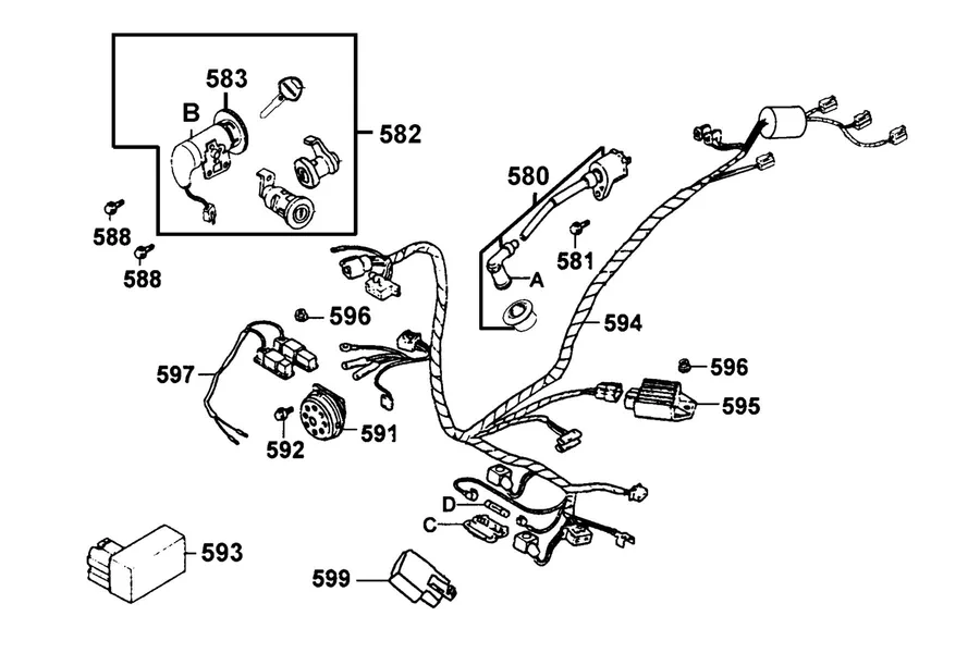 F20 Wire Harness parts diagram