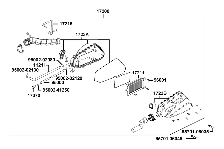 F13 Air Cleaner parts diagram