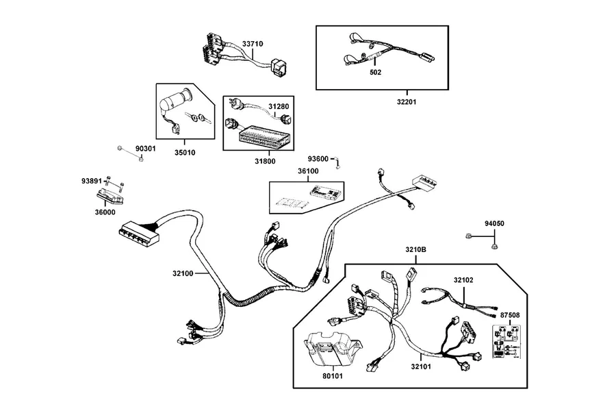 F11 Harness Wire parts diagram