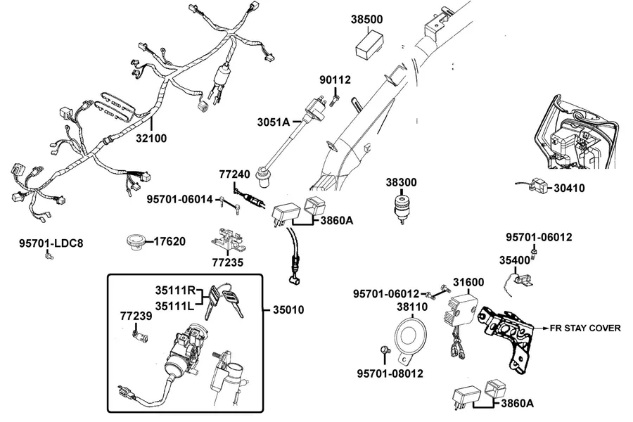 F19 Wire Harness parts diagram