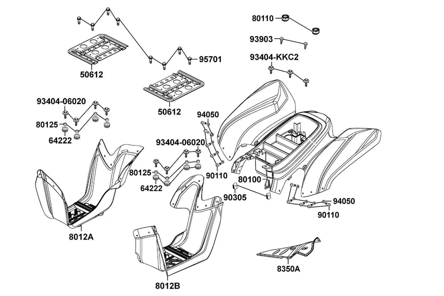 F12 Luggage Box parts diagram