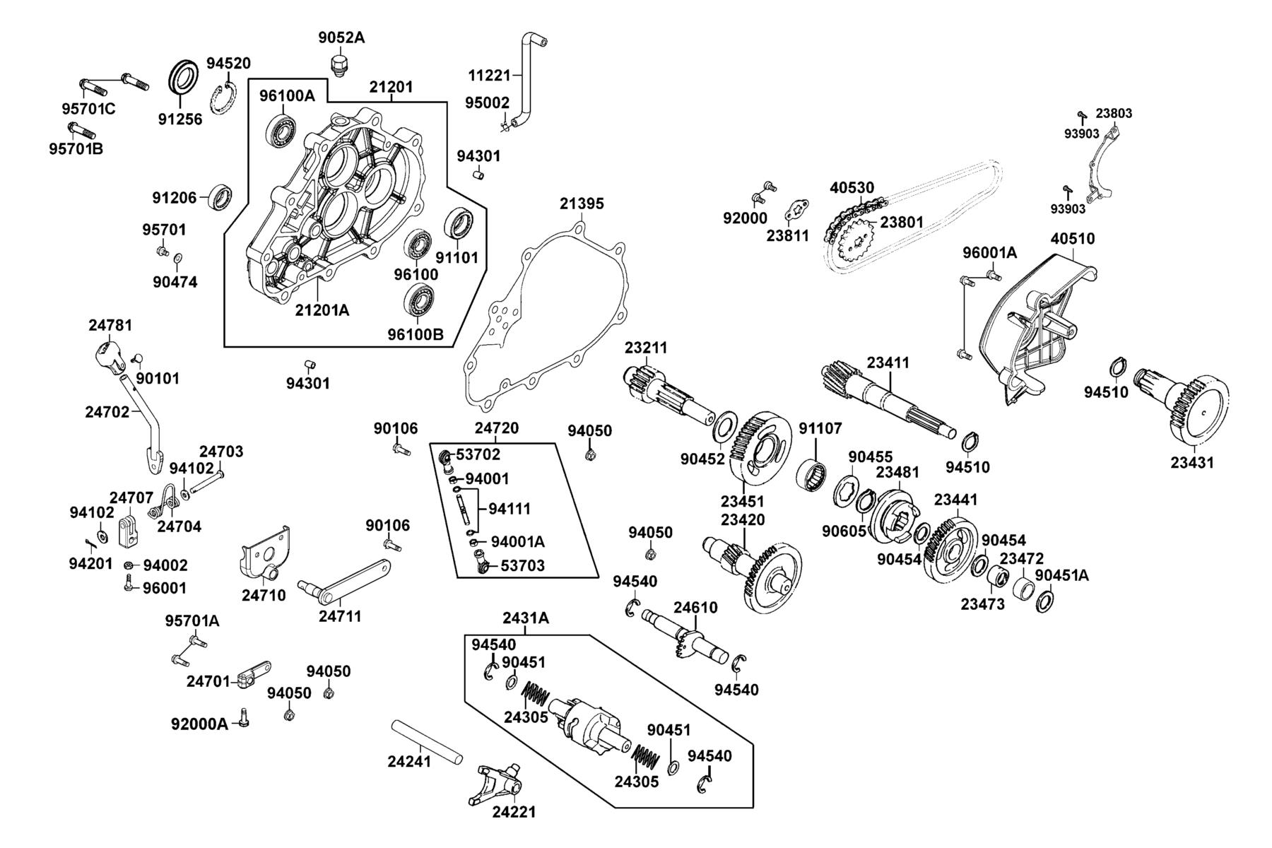 MONGOOSE 270I 2026EPA Transmission parts diagram