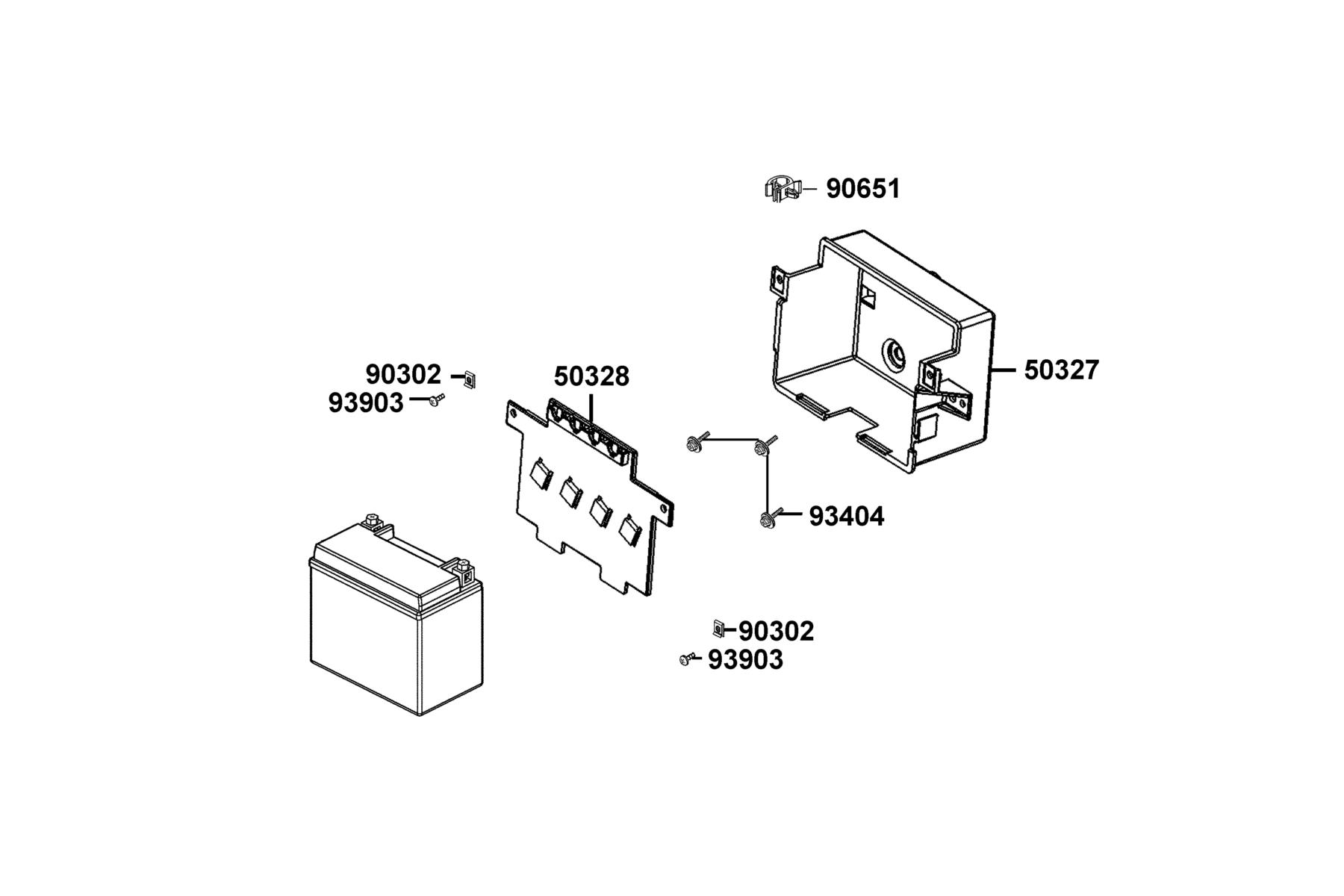 People S 150i ABS(2022) Battery parts diagram