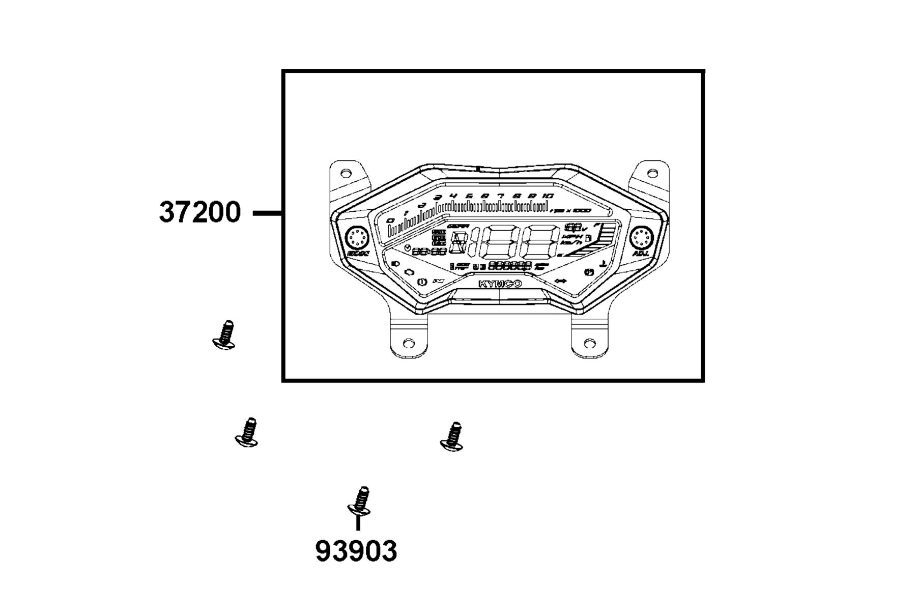 MXU 700i(2019) Speed meter parts diagram