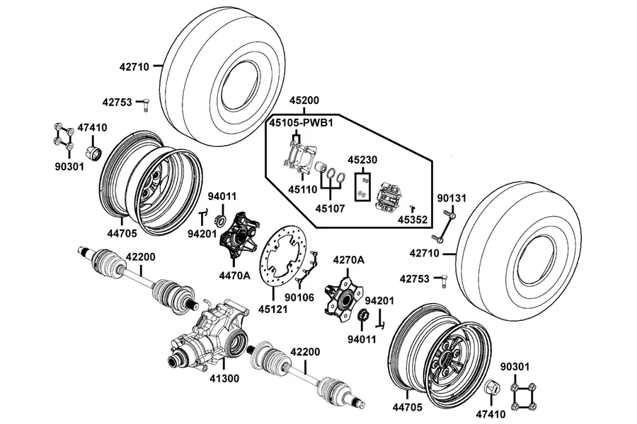 F08 Rear Wheel parts diagram