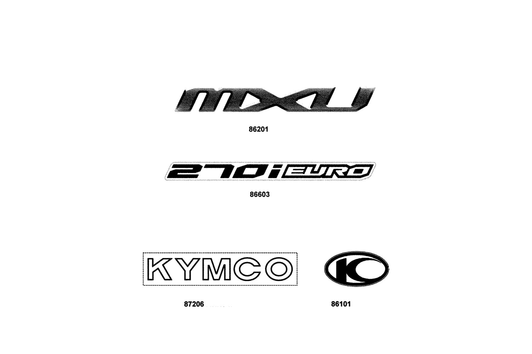 MXU 270i EURO (2023MY) Emblem ● Stripe parts diagram
