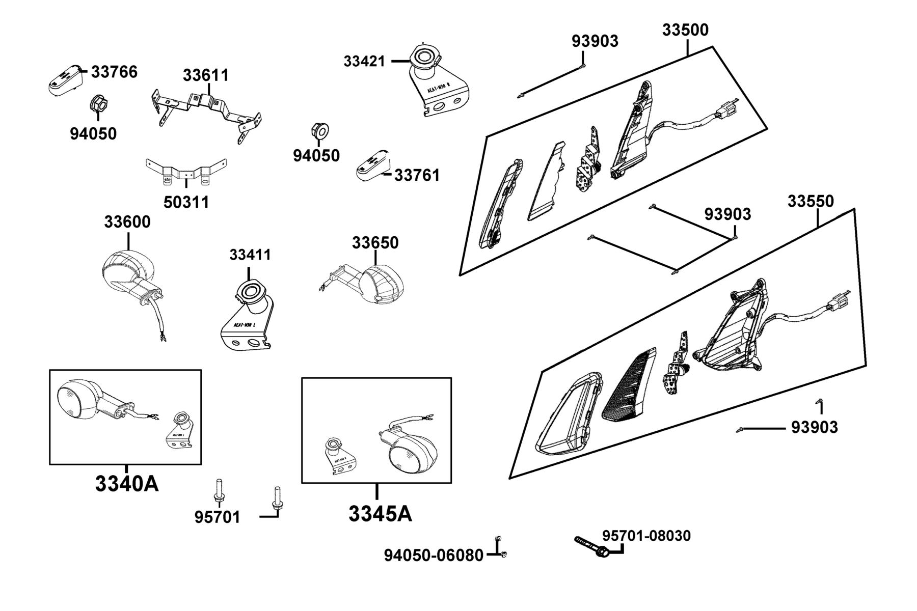 LIKE(2)50(2019~) Front Winker parts diagram