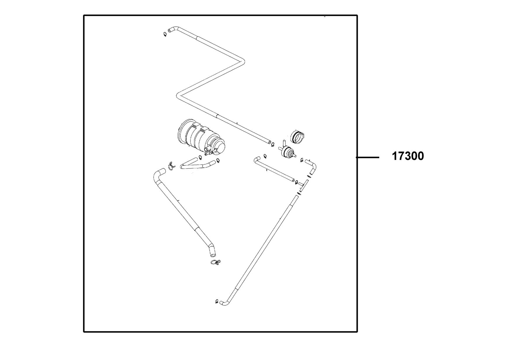 Like 150i ABS (2021) Air Cleaner Two parts diagram