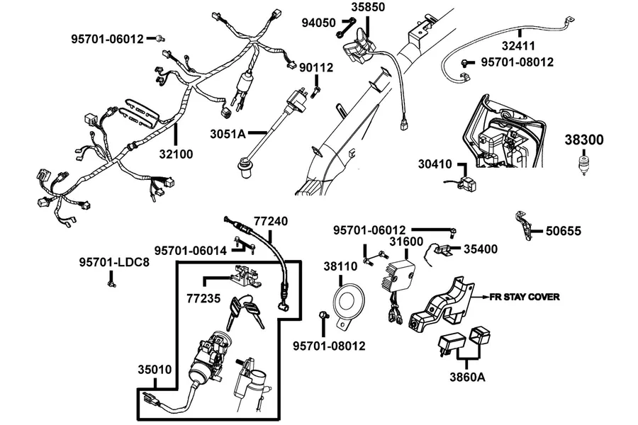 F19 Wire Harness parts diagram
