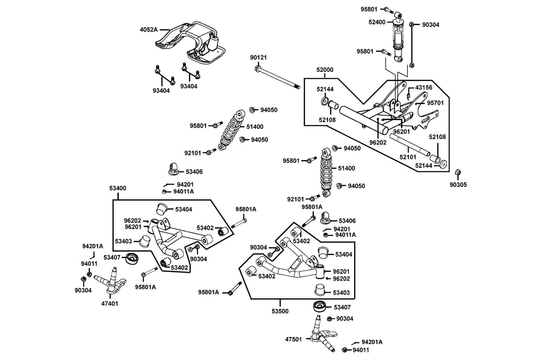 Mongoose 70s(2021) Rear Cushion parts diagram