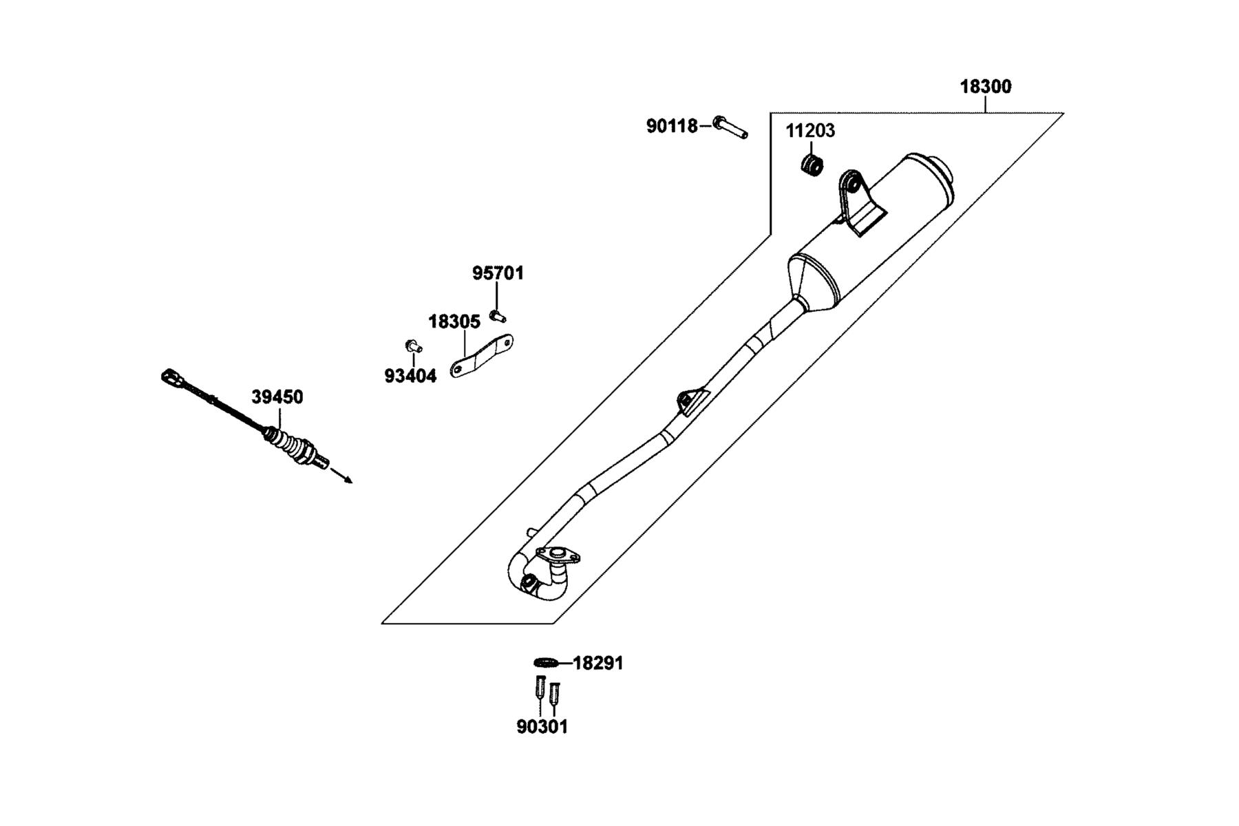 MONGOOSE 110i Exhaust Muffler parts diagram