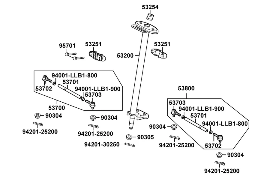 F05 Stem Steering parts diagram