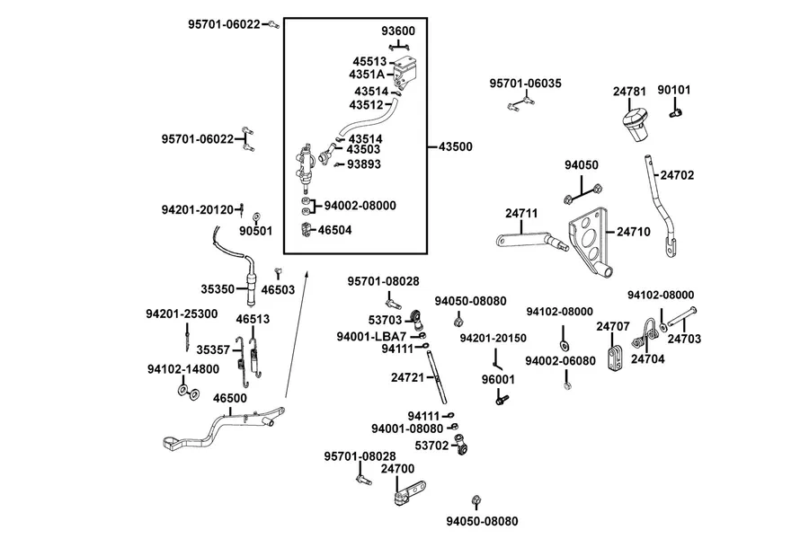 F15 Master Cylinder Rear parts diagram