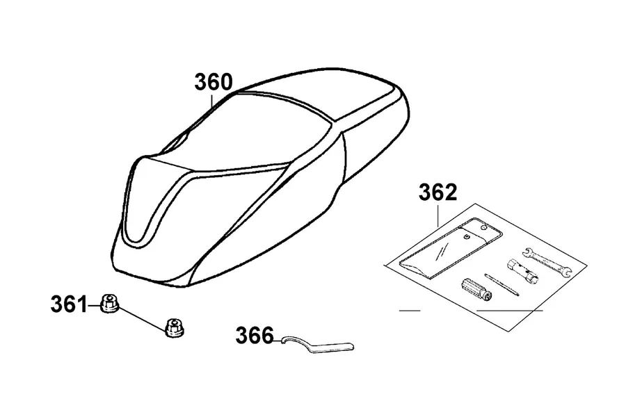 F09 Seat parts diagram