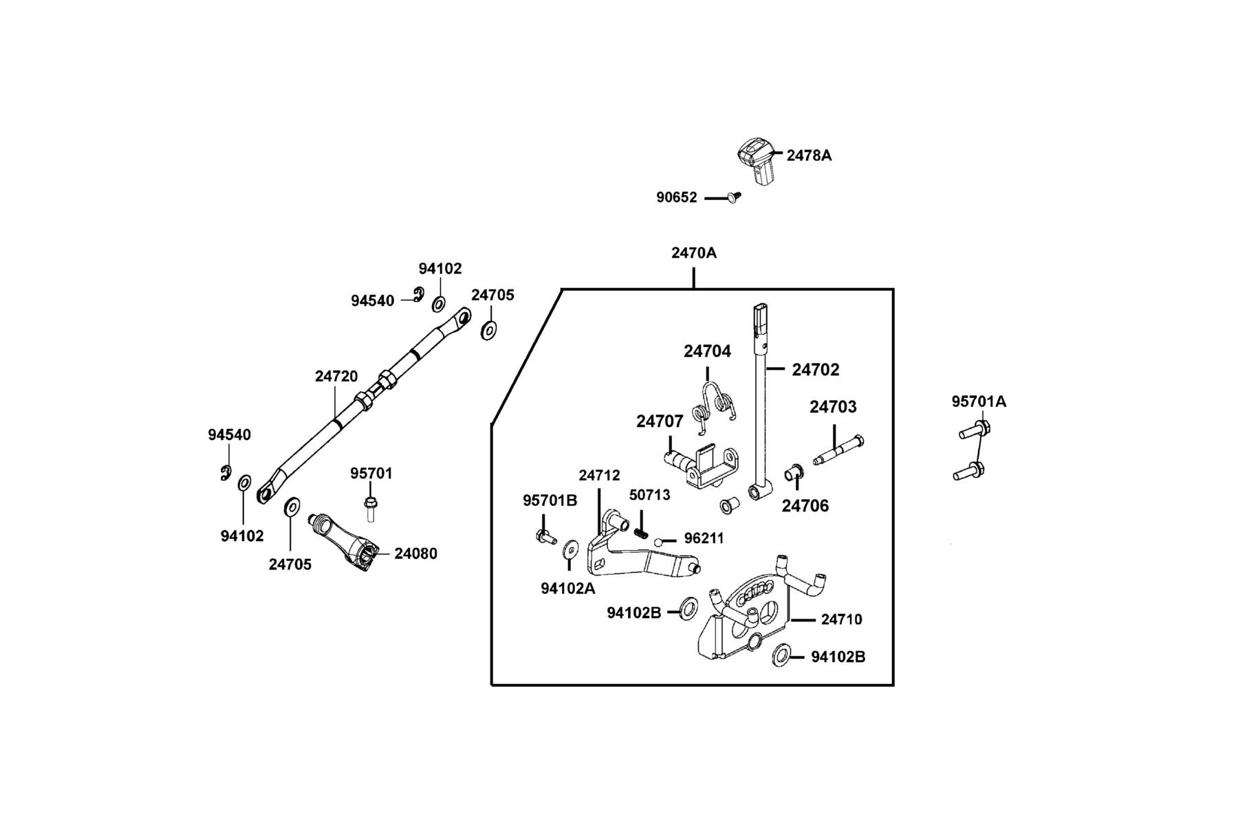 UXV 450i (2017~) SHIFTER ASSY parts diagram