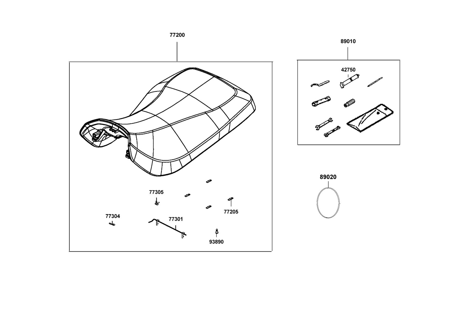 MXU Seat parts diagram