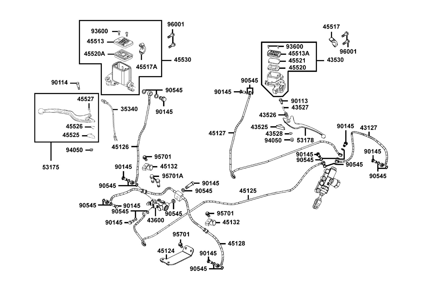 MXU 450i(2019) Master Cylinder parts diagram
