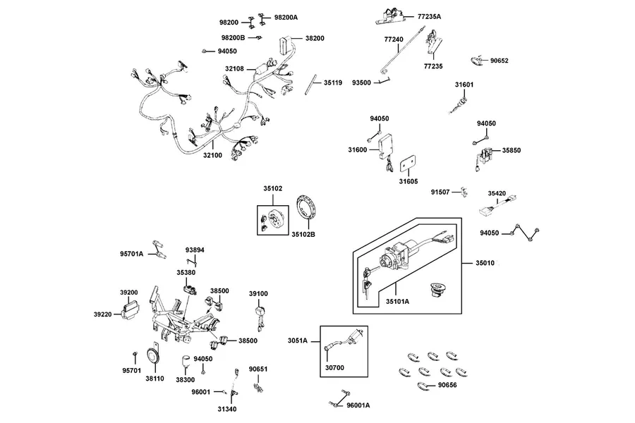 F18 Harness Wire parts diagram