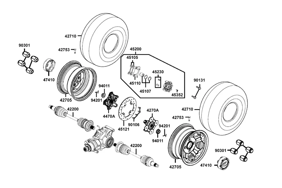 F08 Rear Wheel parts diagram