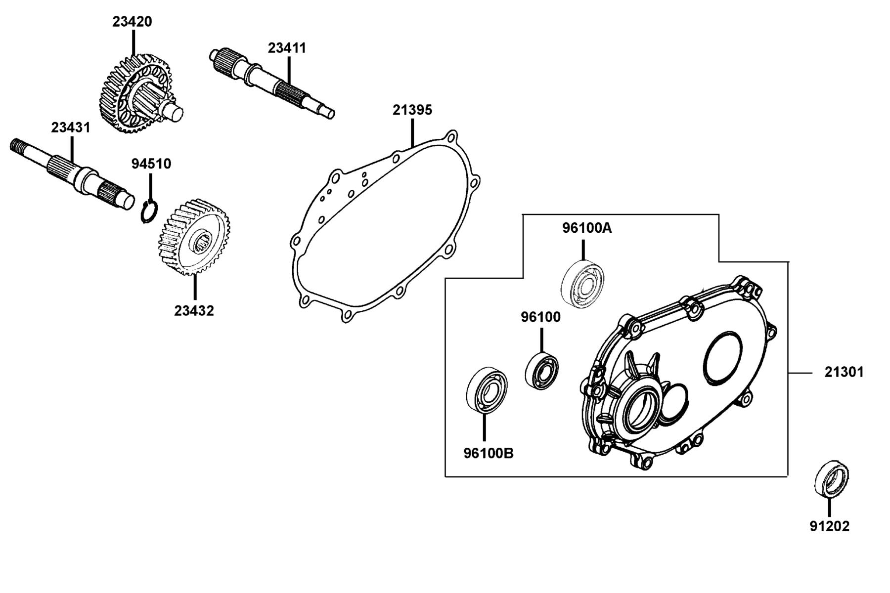 DOWNTOWN GT 125 Transmission parts diagram