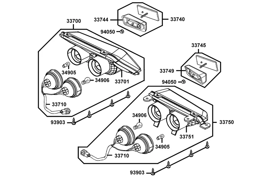 F18 Light Tail parts diagram