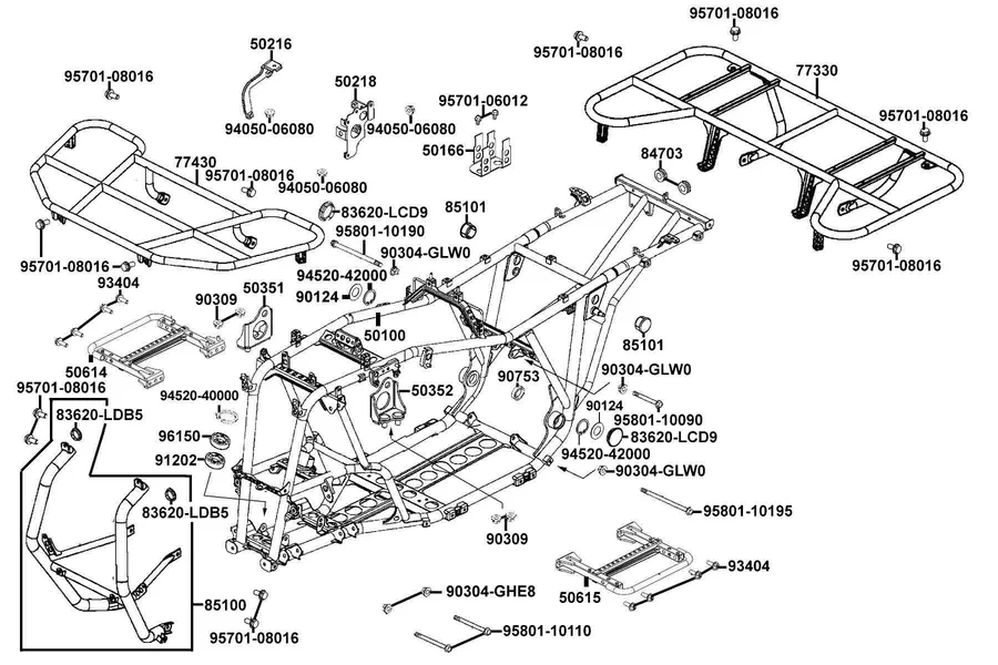 F19 Frame Body parts diagram