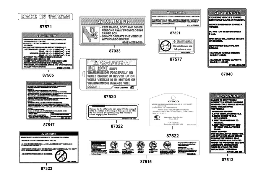 F24 Caution Label parts diagram