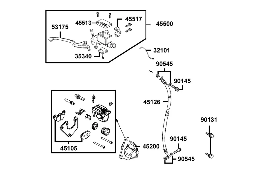 F04 Brake Master Cylinder parts diagram