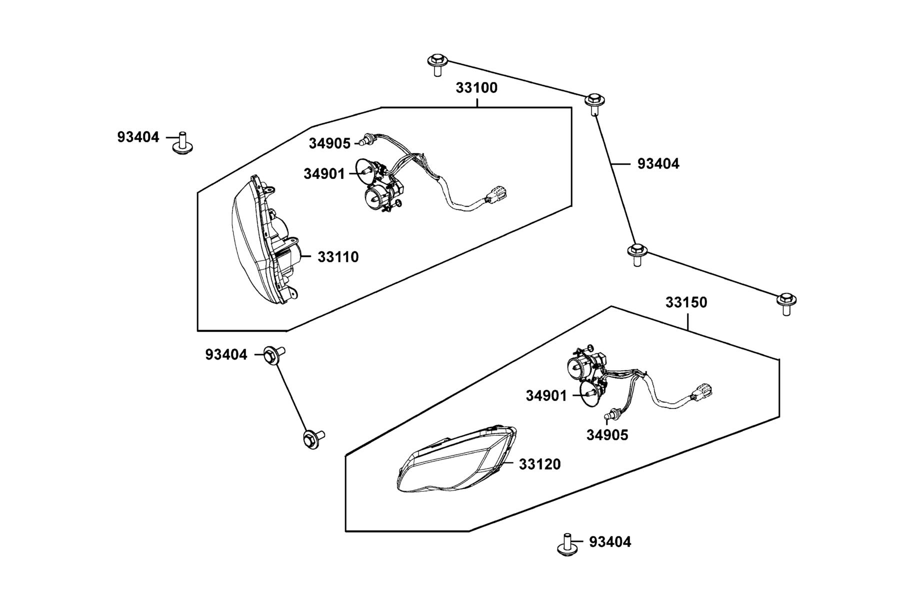 MAXXER 450i (2021) Head Light parts diagram